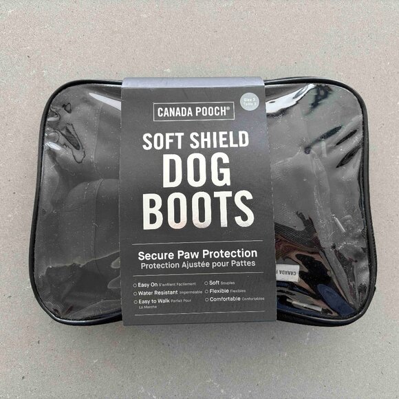 Canada Pooch Soft Shield Dog Boots (Black) - Size 3 - Picture 1 of 3